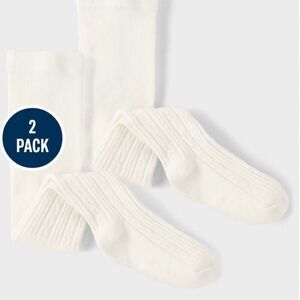 The Children's Place Girls Cable Knit Tights 2-Pack -simply white NWT size 4-5
